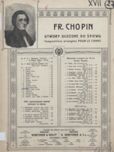 Moja pieszczotka op. 74 no. 12 / F. Chopin ; opracował Wł. Rzepko ; słowa A. Mickiewicza.