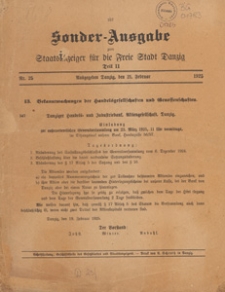 Staatsanzeiger für die Freie Stadt Danzig. Teil 2, Oeffentlicher Anzeiger, 1923.01.11 nr 2