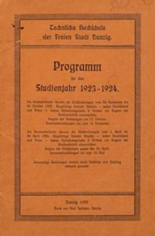 Programm : f&uuml;r das Studienjahr 1923-1924