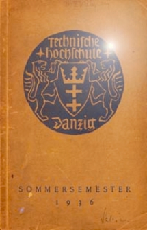 Vorlesungs-Verzeichnis : f&uuml;r das Sommersemester 1936