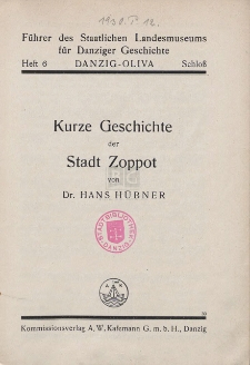 Kurze Geschichte der Stadt Zoppot