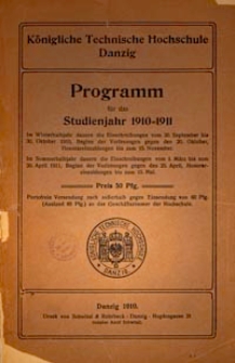 Programm : f&uuml;r das Studienjahr 1910-1911