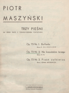 Na kaszubskim brzegu : [pieśń F-dur] : op.73 no 2 : na głos [średni] z towarzyszeniem fortepianu / sł. N. N.