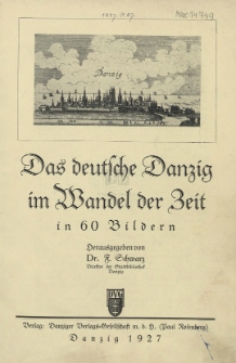 Das deutche Danzig im Wandel der Zeit