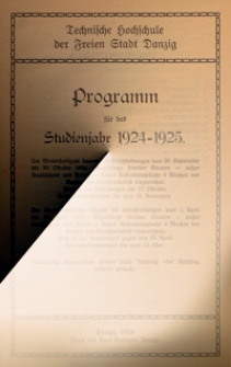 Programm : f&uuml;r das Studienjahr 1924-1925