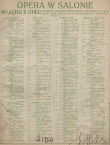 Aida : aria Aidy z 1 aktu opery : As-dur : [na sopran z tow. fortepianu] / [słowa : Antonio Ghislanzoni] ; słowa polskie P. Maszyńskiego