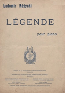 Légende : E-dur : op.15 no 1 : pour piano