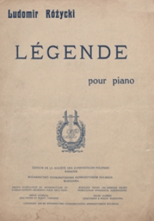 L&eacute;gende : E-dur : op.15 no 1 : pour piano