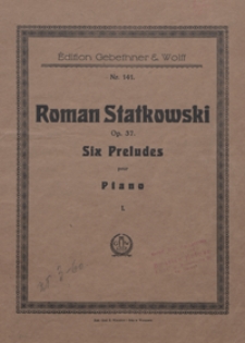 Preludes : op. 37 : [zesz.] 1 : pour piano / doigtés par Lucine Robowska