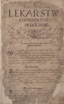 Lekarstw rozmaitych doświadczenie