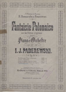 Fantaisie Polonaise sur des themes originaux = Fantazja Polska gis-moll : op.19 : partition pour deux pianos par l'auteur