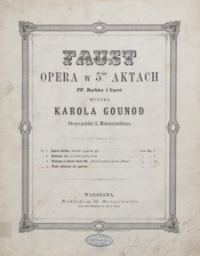 Faust : walc ułożony do śpiewu : F-dur / słowa M. Radziszewskiego