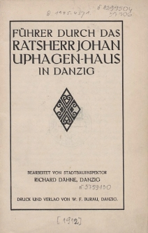 F&uuml;hrer durch das Ratsherr Johan Uphagen-Haus in Danzig