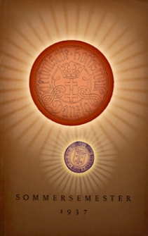 Vorlesungs-Verzeichnis : f&uuml;r das Sommersemester 1937