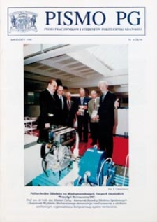 Pismo PG : pismo pracowników i studentów Politechniki Gdańskiej, 1996, nr 4 (Kwiecień)
