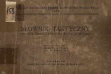 Słownik taktyczny polsko-francusko-niemiecko-rosyjski