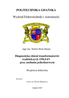 Diagnostyka rdzeni transformatorów rozdzielczych 15/0,4 kV przy zasilaniu jednofazowym