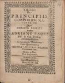 Theses De Principiis Corporum Naturalium Quas [...]