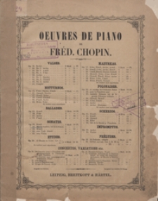 Marche funebre tire de la Sonate [B-moll] oeuvr. 35 : pour le piano / de Frederic Chopin
