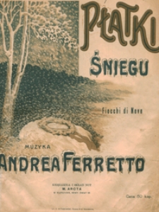 Płatki śniegu : [pieśń] z repertuaru Tadeusza Leliwy : [na głos wysoki z tow. fortepianu]