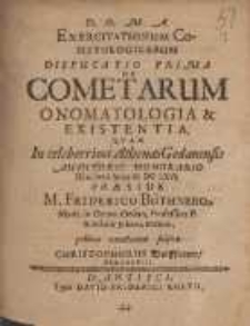 Exercitationum Cometologicarum Disputationes [...]. P. 1-2