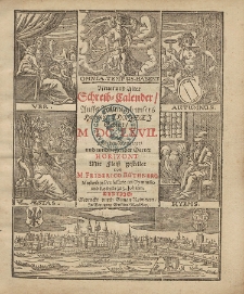 Neuer und Alter Schreib Calender Auffs Jahr nach unsers Herrn Christi Geburt [...] 1667
