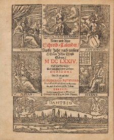 New und Alter Schreib Calender Auffs Jahr nach unsers Herrn Christi Geburt [...] 1674