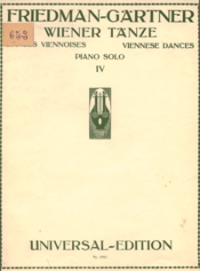 Wiener Tänze nach Motiven von Eduard Gärtner : für Klavier : Nr 4