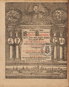 New und Alter Schreib Calender Auffs Jahr nach unsers Herrn Christi Geburt [...] 1695