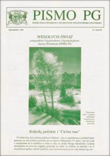 Pismo PG : pismo pracowników i studentów Politechniki Gdańskiej, 1995, nr 9 (Grudzień)