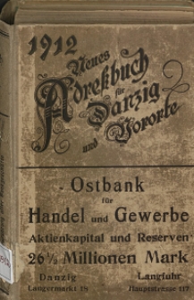 Neues Adreßbuch für Danzig und seine Vororte 1912