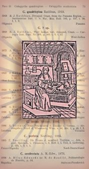 Fossilium Catalogus. I, Animalia. Pars 41: m. F. Glaessner, Crustacea decapoda