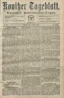 Konitzer Tageblatt.Amtliches Publikations=Organ