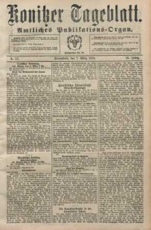 Konitzer Tageblatt.Amtliches Publikations=Organ