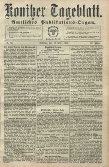 Konitzer Tageblatt.Amtliches Publikations=Organ