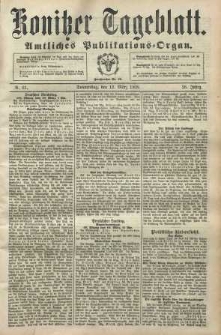 Konitzer Tageblatt.Amtliches Publikations=Organ