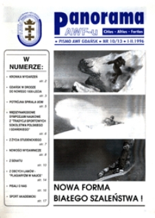 Panorama AWF Gdańsk : citius, altius, fortius, 1996, Nr 13