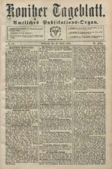 Konitzer Tageblatt.Amtliches Publikations=Organ