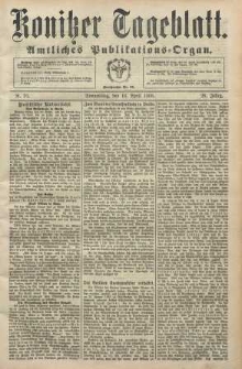 Konitzer Tageblatt.Amtliches Publikations=Organ