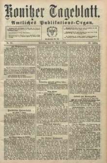 Konitzer Tageblatt.Amtliches Publikations=Organ