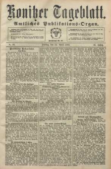 Konitzer Tageblatt.Amtliches Publikations=Organ