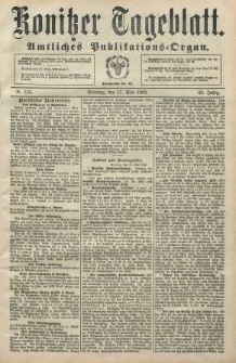 Konitzer Tageblatt.Amtliches Publikations=Organ