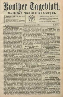 Konitzer Tageblatt.Amtliches Publikations=Organ