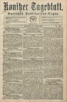 Konitzer Tageblatt.Amtliches Publikations=Organ