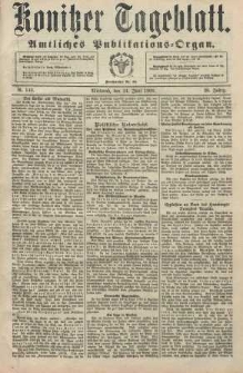 Konitzer Tageblatt.Amtliches Publikations=Organ