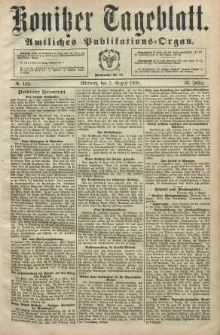 Konitzer Tageblatt.Amtliches Publikations=Organ