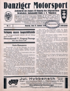 Danziger Motorsport, 1930, nr 1