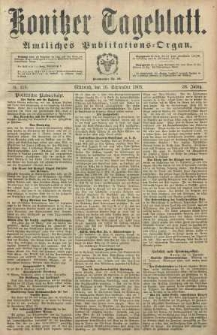 Konitzer Tageblatt.Amtliches Publikations=Organ