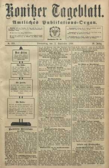 Konitzer Tageblatt.Amtliches Publikations=Organ