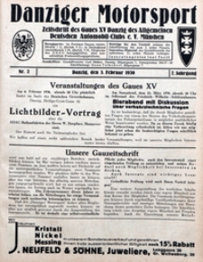 Danziger Motorsport, 1930, nr 2